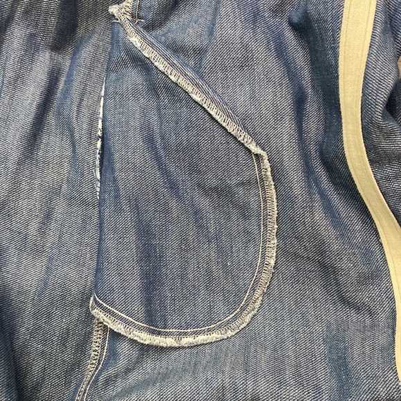 Free People Faye Chambray trendy denim maxi waterfall vest Boho, rodeo, festival - Picture 13 of 13